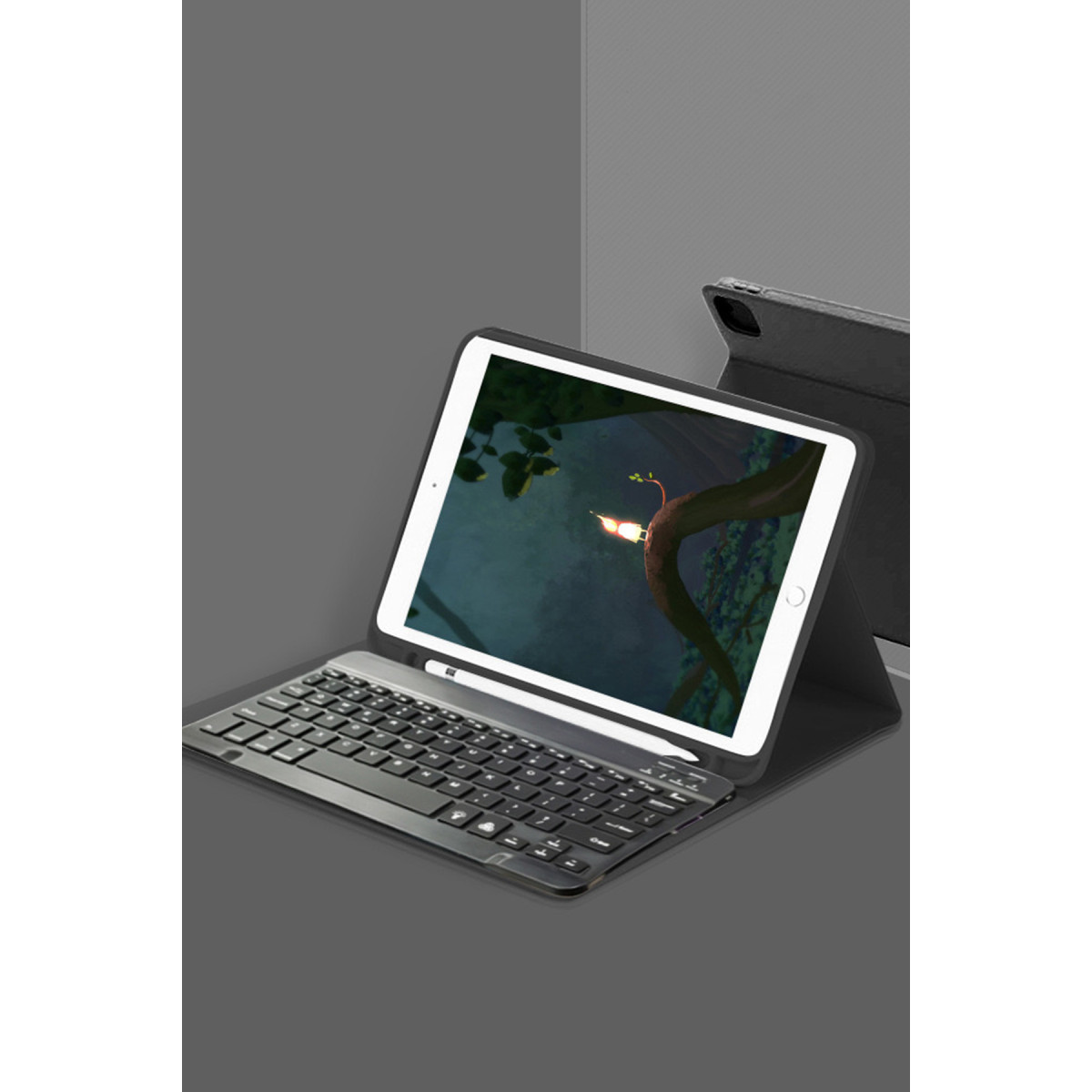 Galaxy Tab A9 Plus Kılıf KC01 Smart Klavyeli Tablet Kılıfı - Siyah
