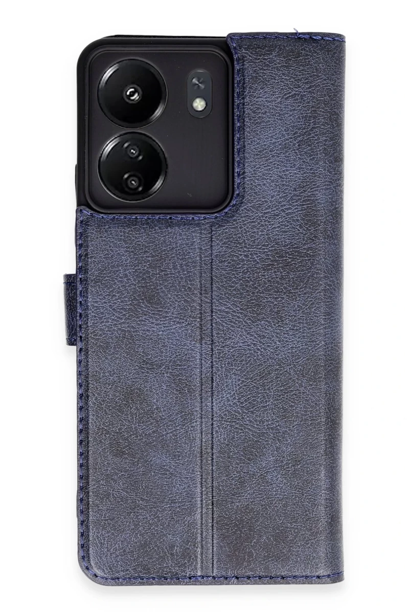 Xiaomi Redmi 13C Uyumlu Kılıf Trend S Plus Kapaklı Kılıf - Lacivert