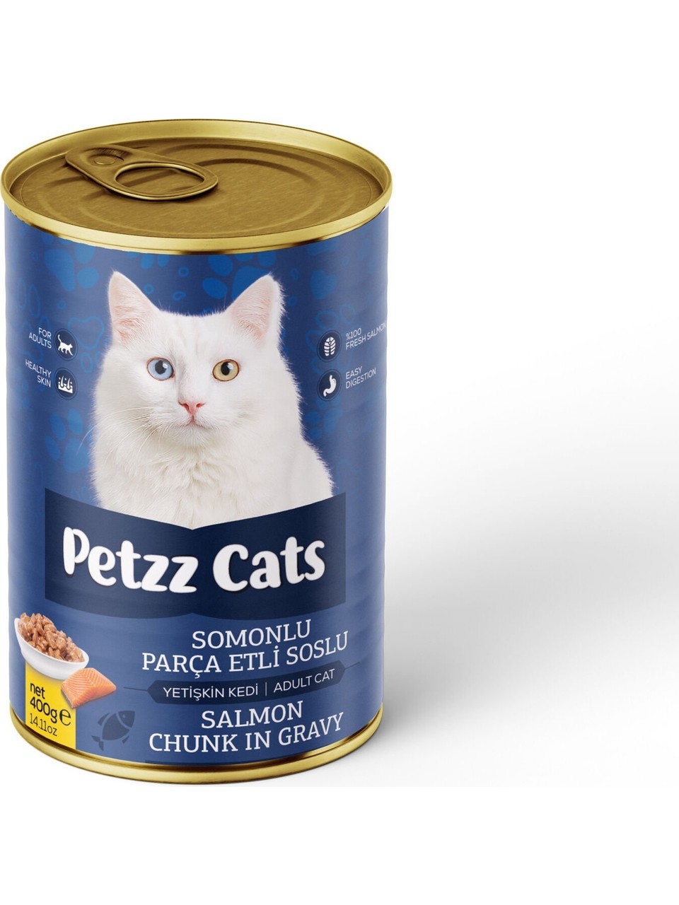 Petzzcats Somonlu Yetişkin Kedi Konservesi 400 gr 1 Adet