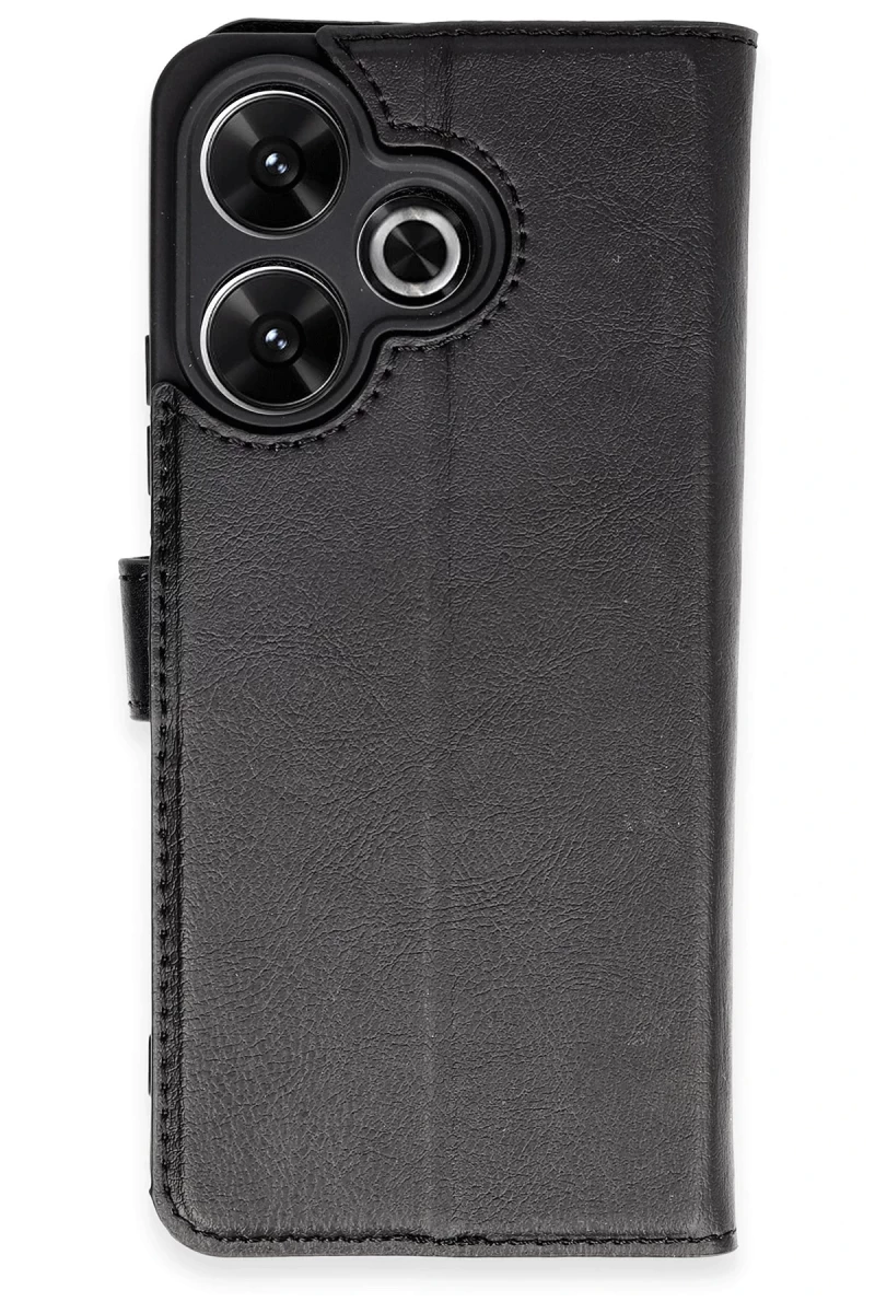 Xiaomi Redmi 13 4G Uyumlu Kılıf Trend S Plus Kapaklı Kılıf - Siyah