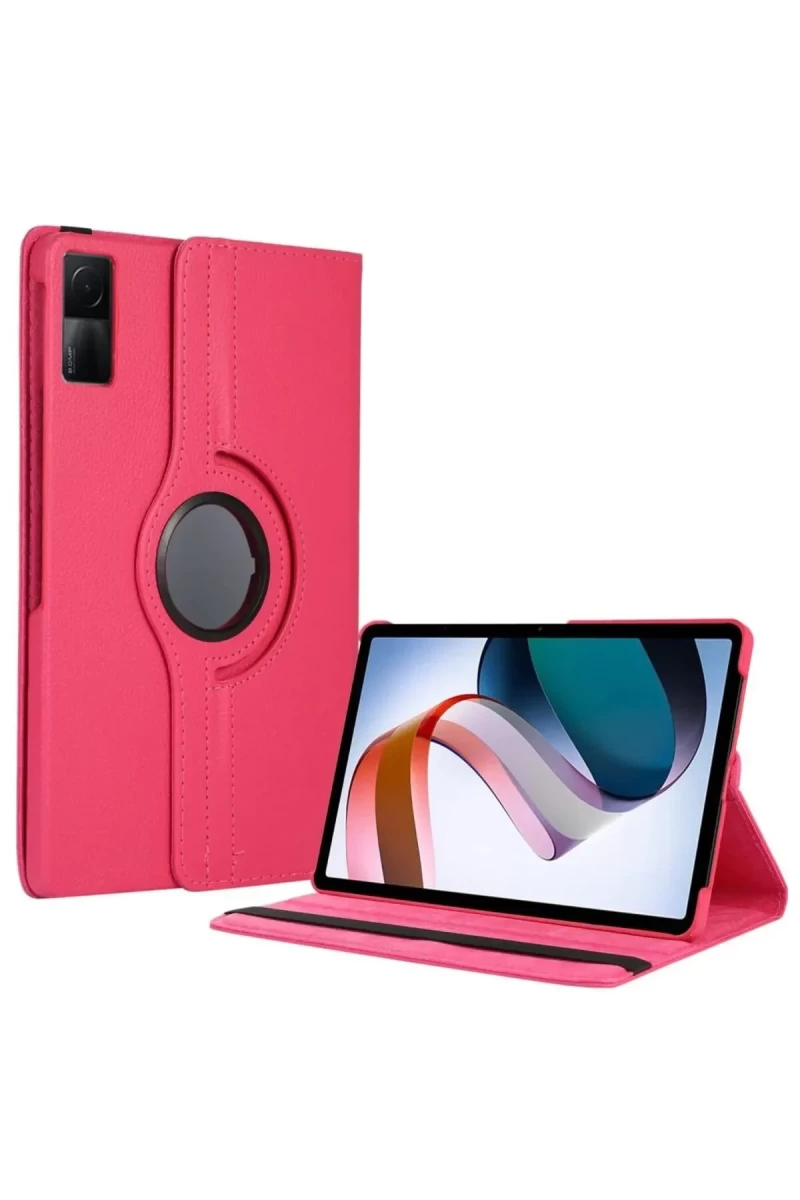 Xiaomi Redmi Pad SE 4G Uyumlu Kılıf 360 Tablet Deri Kılıf - Pembe