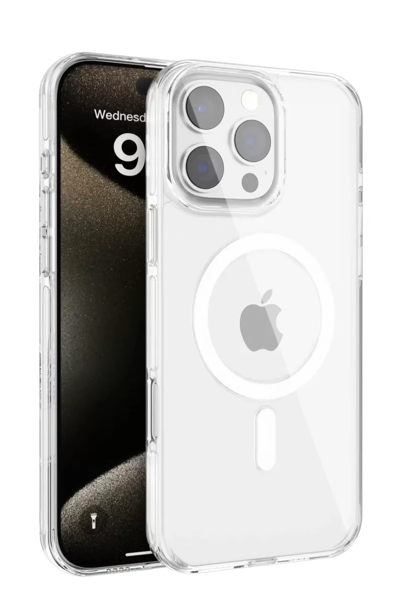 iPhone 16 Pro Max Gleam PC Sert Magsafe Kılıf - Şeffaf