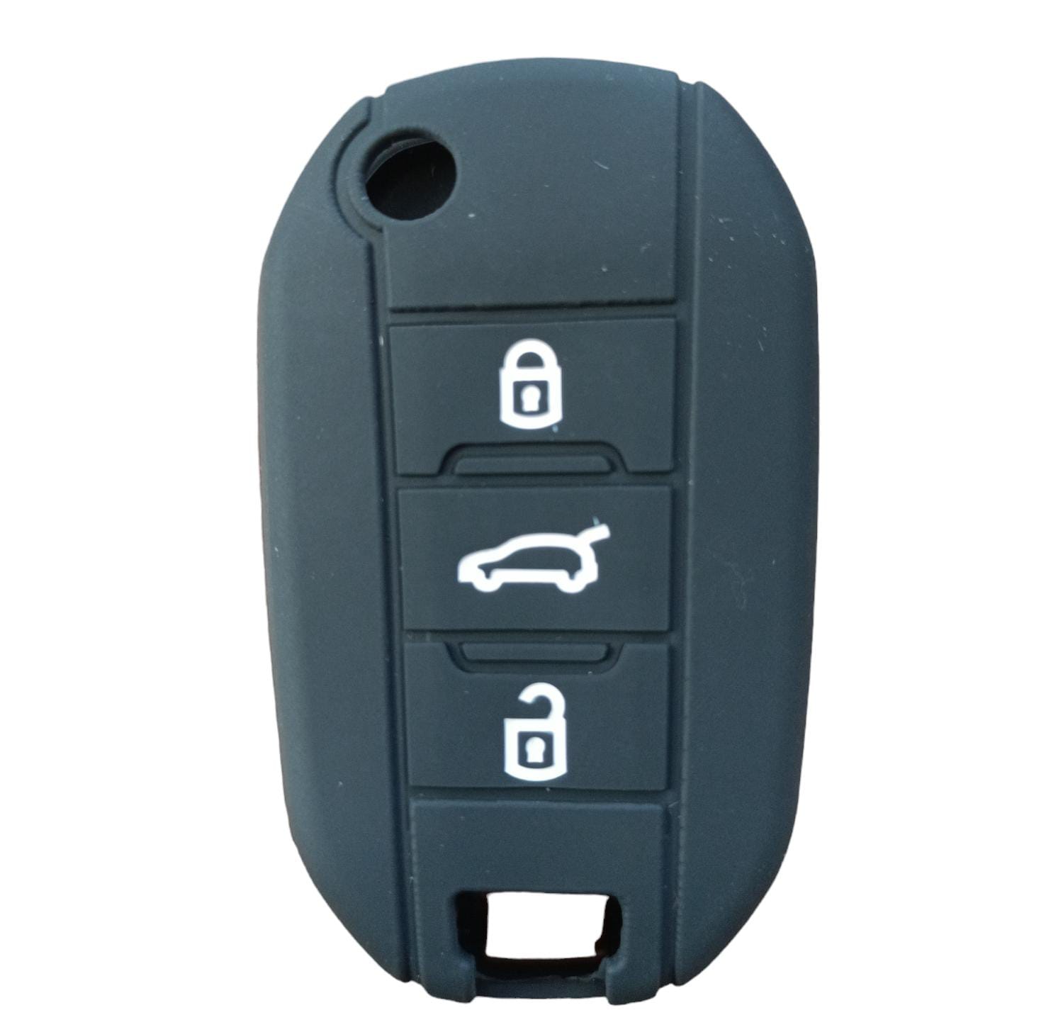 Peugeot 301 308 Sustalı Anahtar Uyumlu Silikon Oto Anahtar Kumanda Kabı Kılıf Siyah