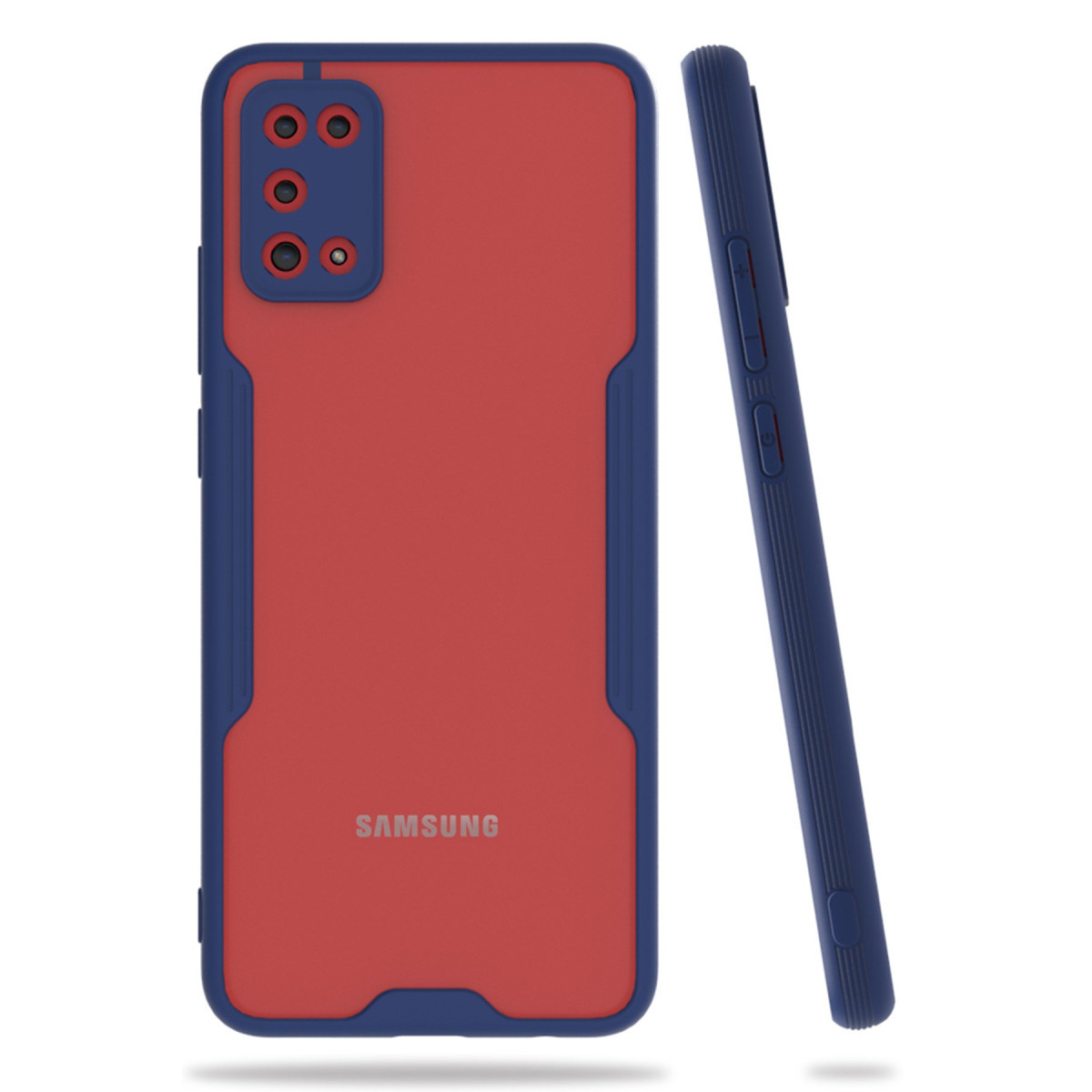 Galaxy A02S Kılıf Platin Silikon - Lacivert