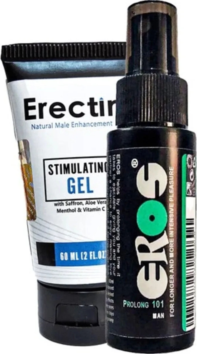 Süper Eros Pro 101 LHXY056 Büyük Boy 60 ml ve Erektin Stimul Gel Erkeklere Özel Jel 60 ml