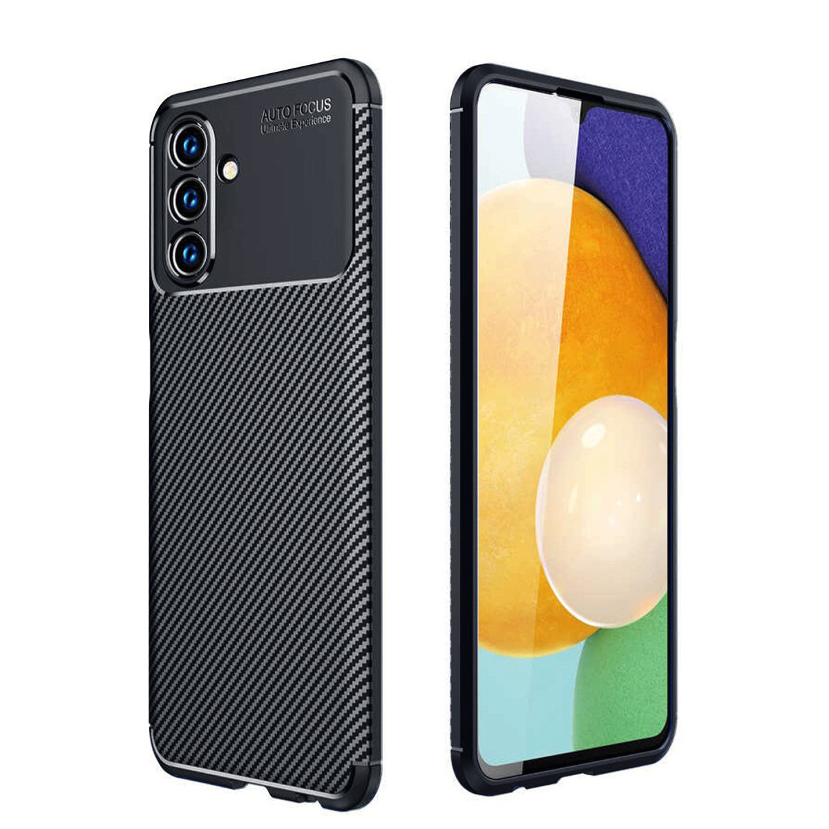 Galaxy A36 Kılıf Auto Focus Karbon Kapak - Siyah