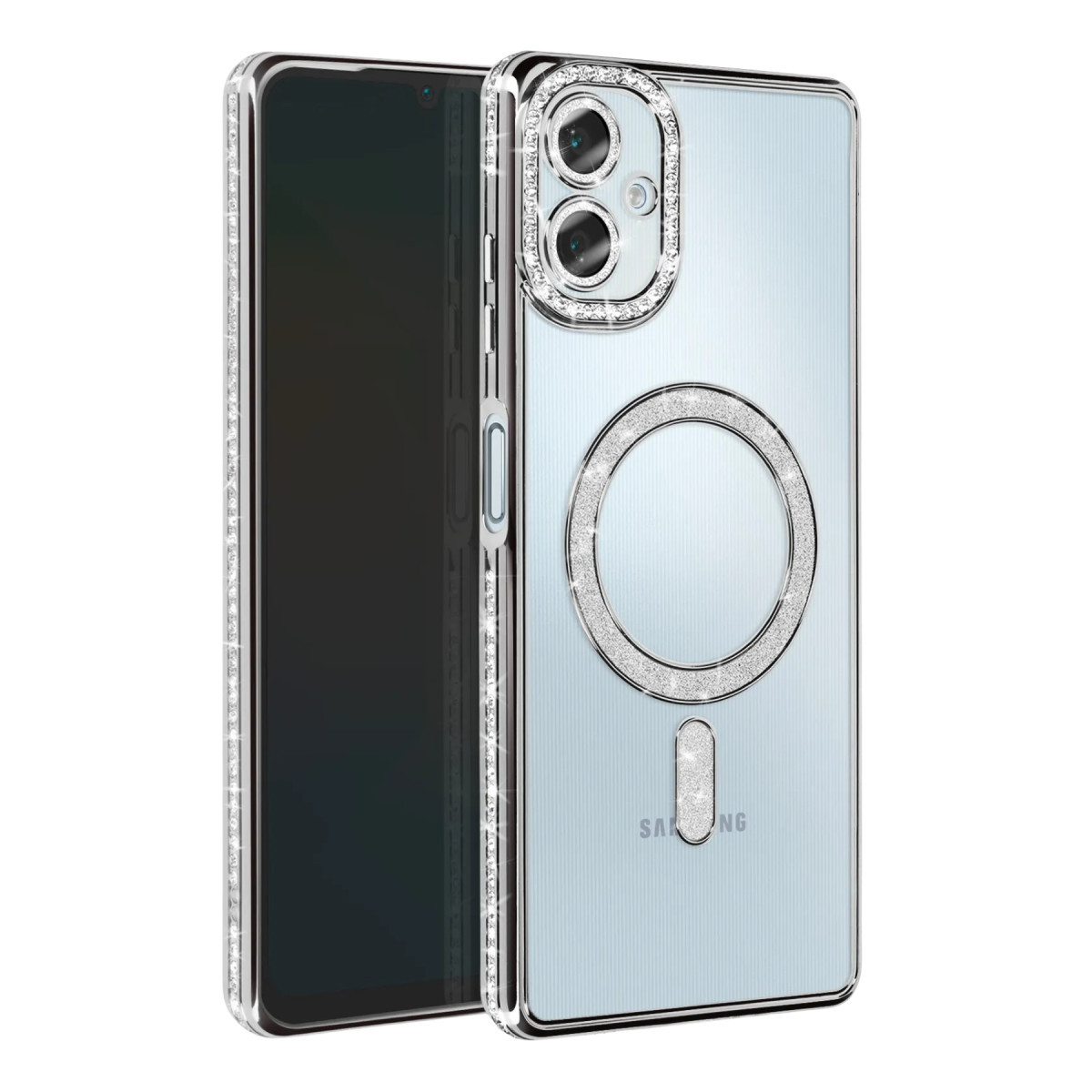 Galaxy A06 Joke Simli Magneticsafe Kılıf - Gümüş