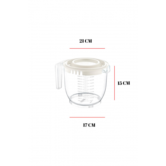2200 Ml Mikser Kabı Yeşil & Ölçü Kabı & Saklama Kabı
