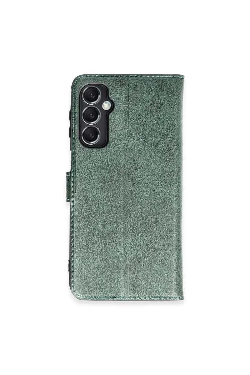 Samsung Galaxy M34 5G Uyumlu Kılıf Trend S Plus Kapaklı Kılıf - Yeşil