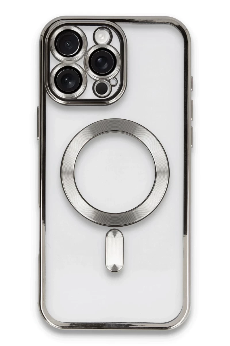 Apple iPhone 16 Pro Max Uyumlu Kılıf Kross Magneticsafe Kapak - Titan Gri