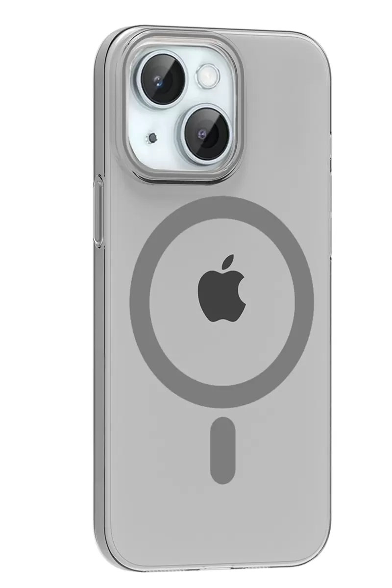 iPhone 14 PC Blank Magsafe Kapak - Natural Grey