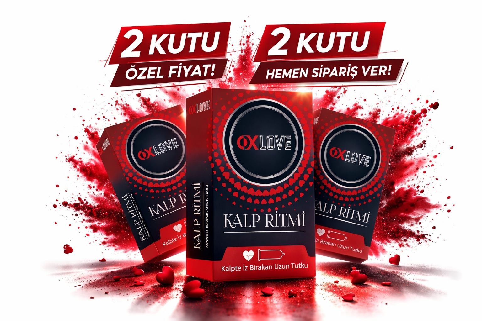 OXLove Kalp Ritmi Prezervatif 10’lu 2 Kutu Toplam 20 Adet – Uzun Süreli Güvenli Koruma