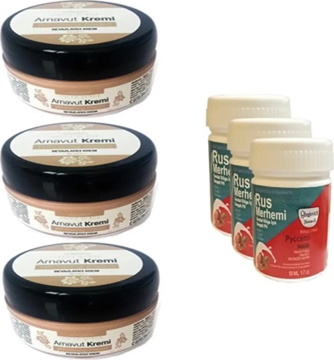 Three Brand Arnavut Kremi 3 Adet + Rus Merhemi 50 ml 3 Adet