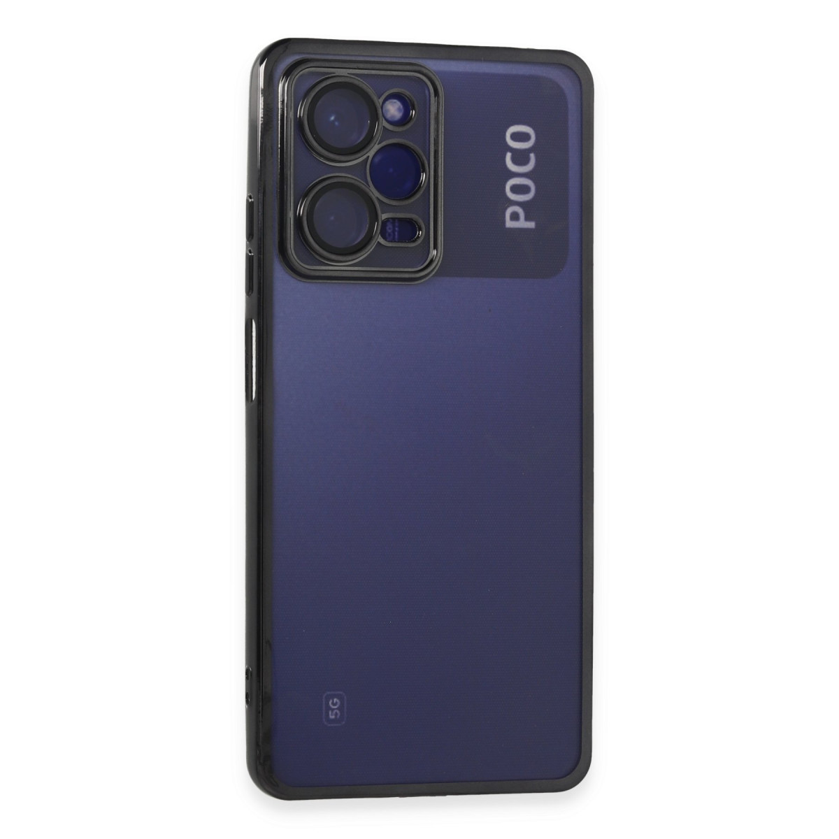 Poco X5 Pro 5G Kılıf Razer Lensli Silikon - Siyah