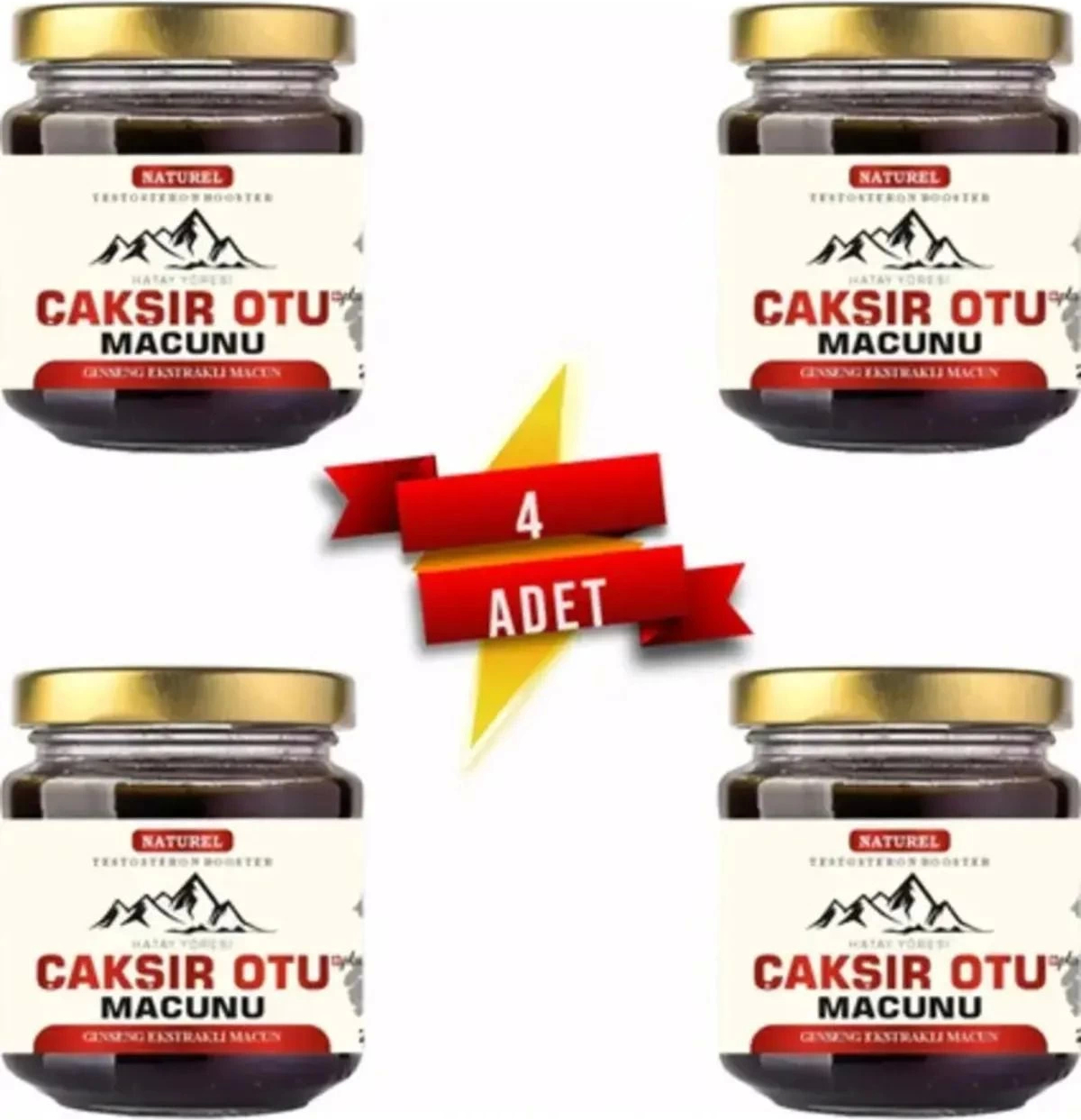 Erkeklere Özel 24 Saat Etkili Hatay Yöresi Çakır Otu Macunu 240 gr x 4 Adet