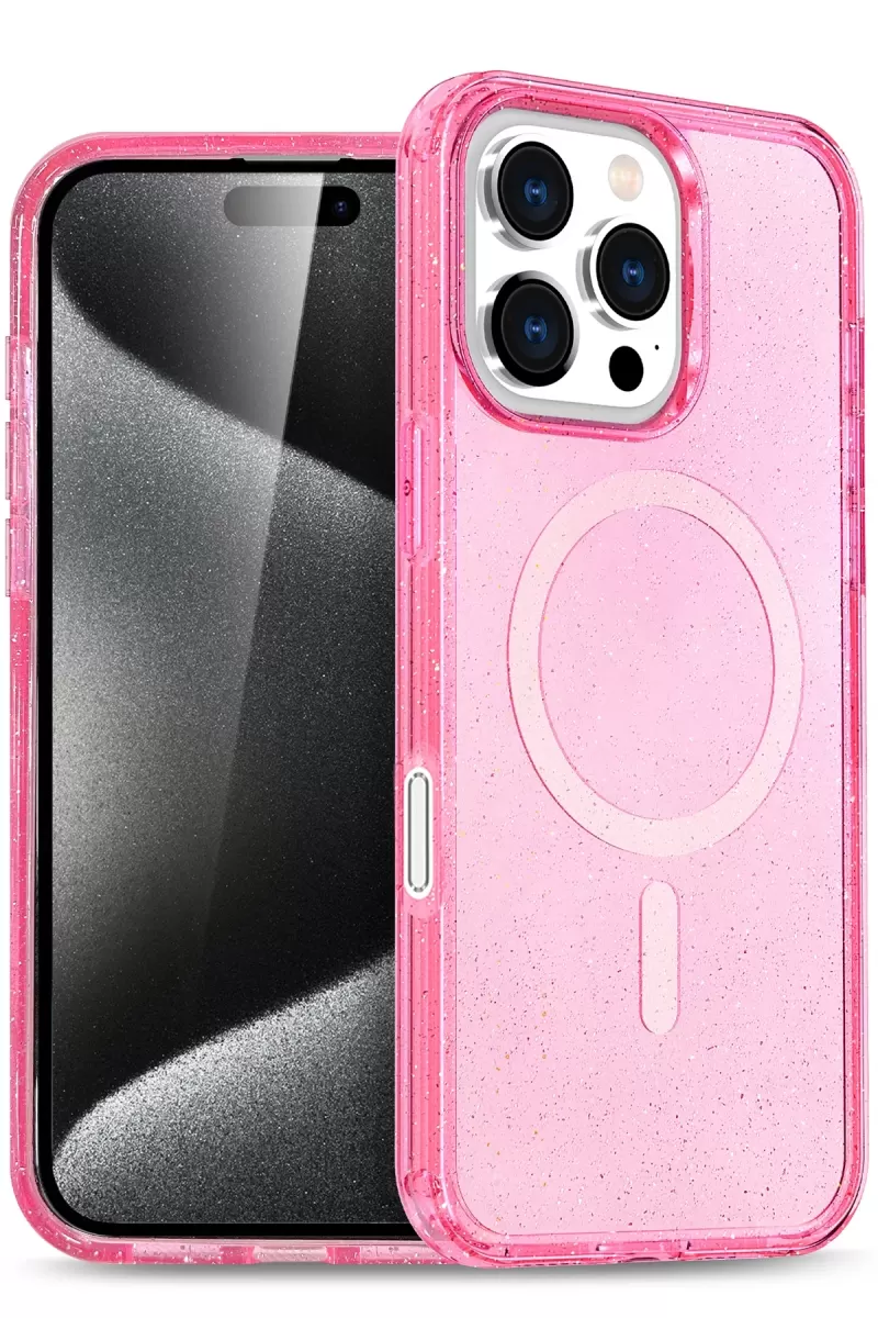 iPhone 16 Pro Max Star Magsafe Kapak - Pembe