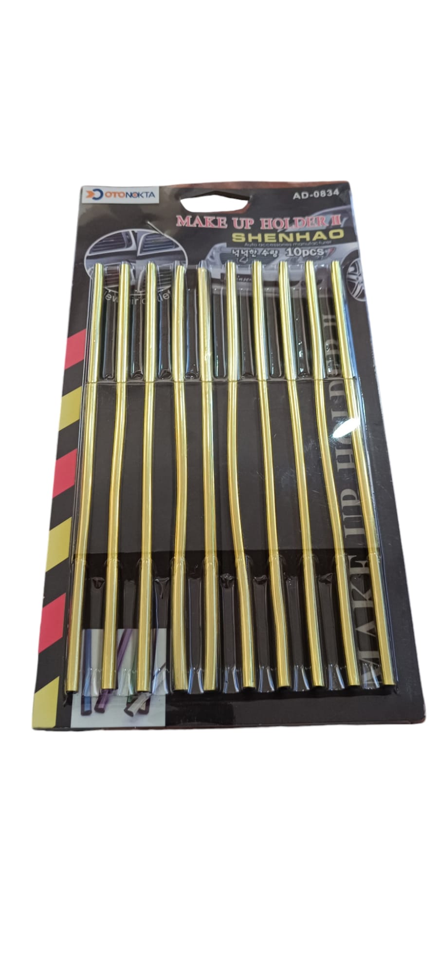 U Tip Geçmeli Havalandırma Nikelaj Şerit Çıta İnce 20cm 10 Parça Gold