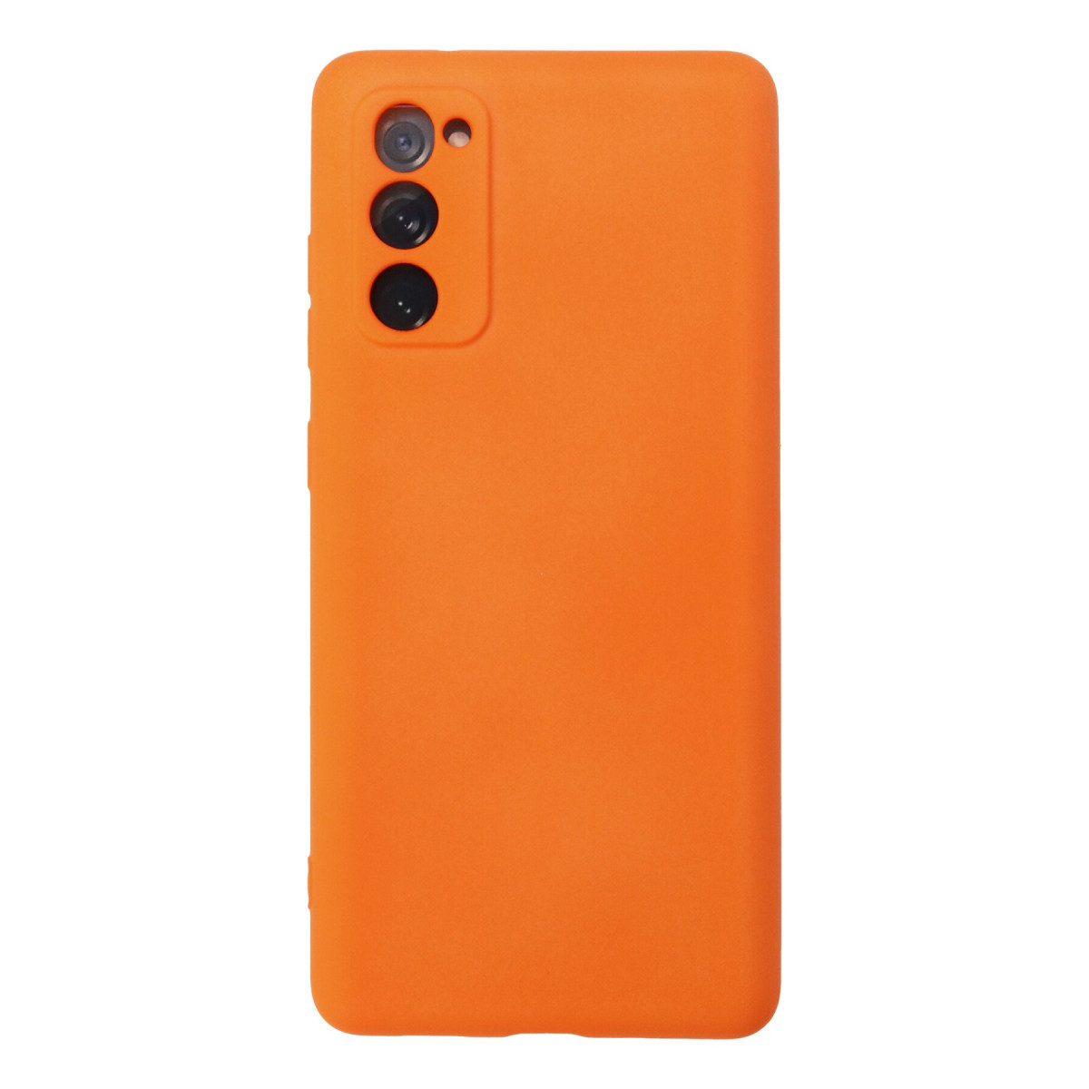 Galaxy S20 FE Kılıf Nano içi Kadife Silikon - Turuncu