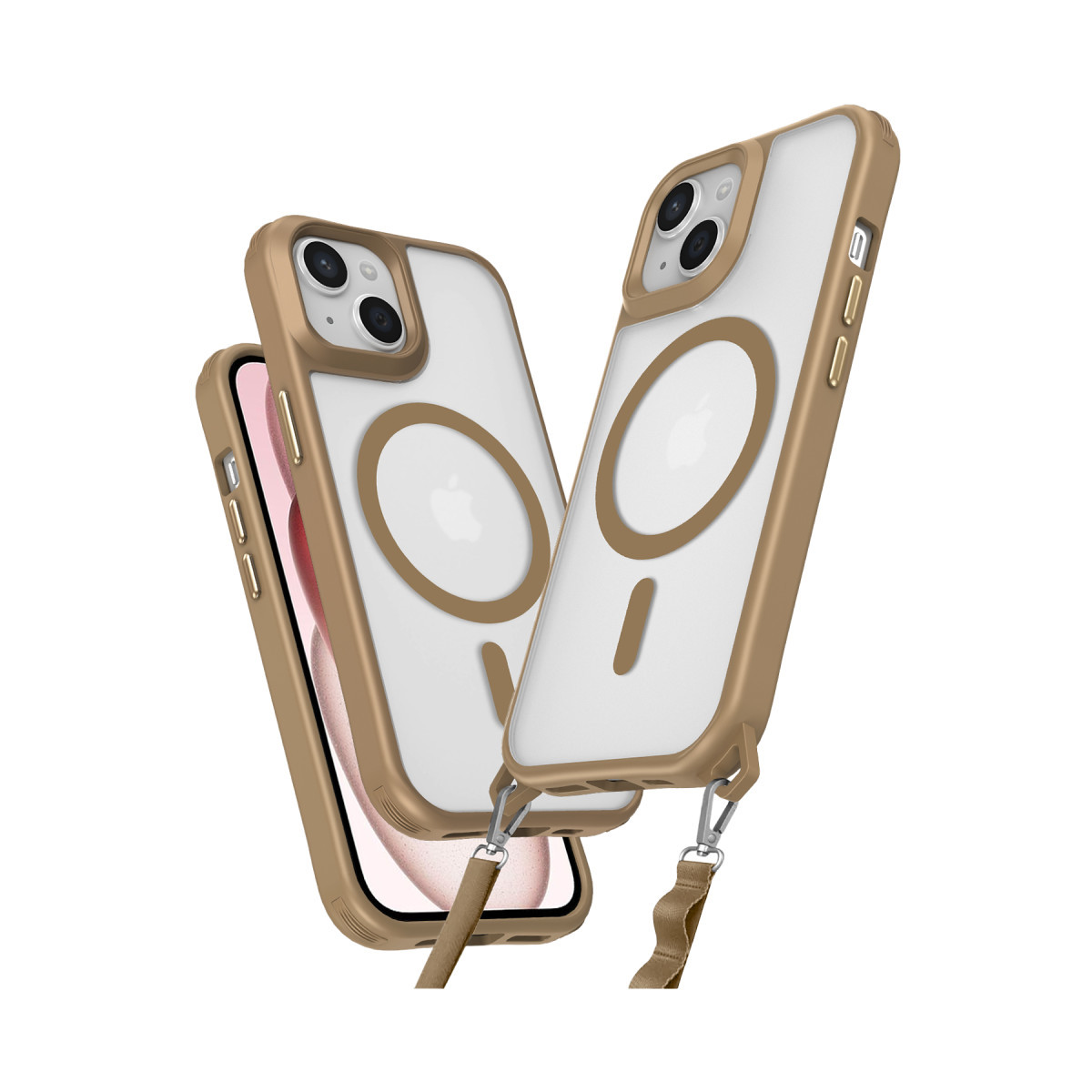 iPhone 15 Kılıf Enka Magsafe Silikon Kılıf - Desert