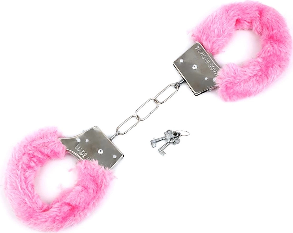 Peluşlu Metal Fantezi Kelepçe Pembe