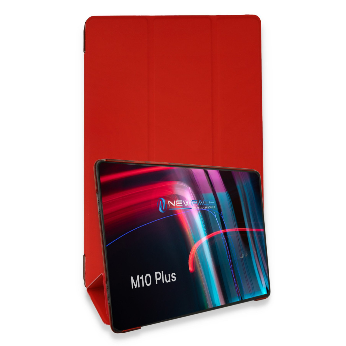 M10 FHD Plus X606F Kılıf Tablet Smart Kılıf - Kırmızı
