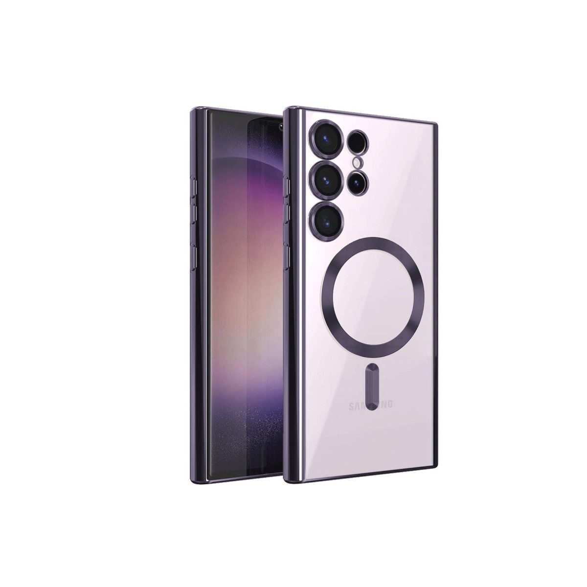 Galaxy S23 Ultra Kılıf Kross Magneticsafe Kapak - Mor