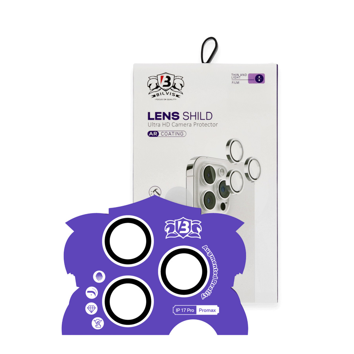 iPhone 17 Pro Max Bilvis Titan Kamera Lens - Gümüş