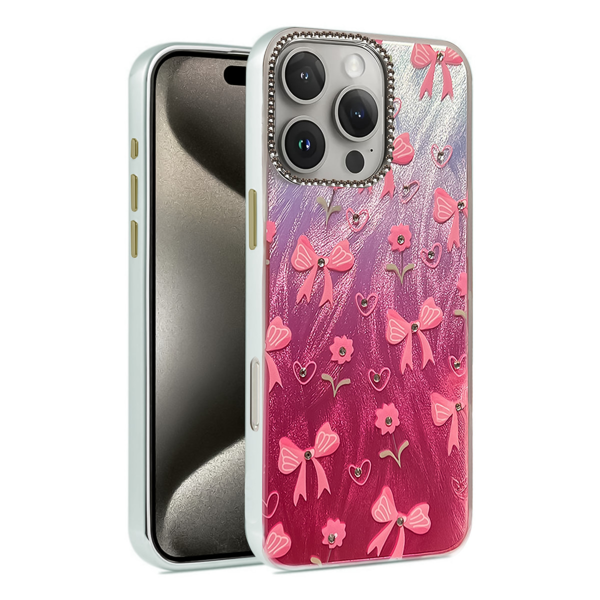 iPhone 16 Pro Kılıf Blade Aynalı Desenli Kapak - Desen 3