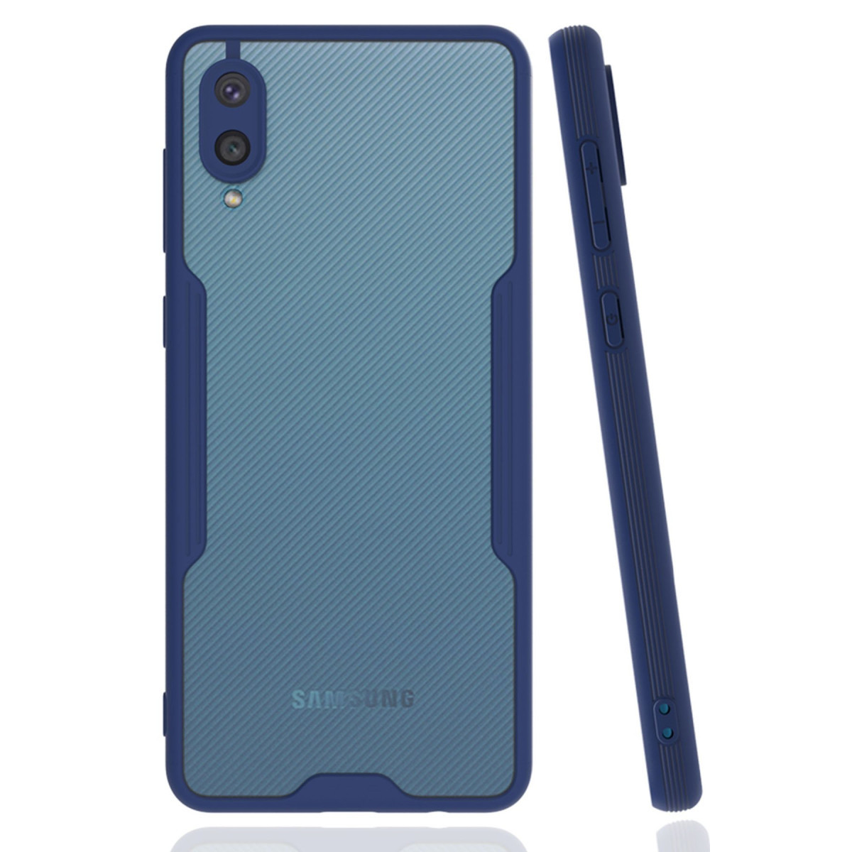 Galaxy A02 Kılıf Platin Silikon - Lacivert