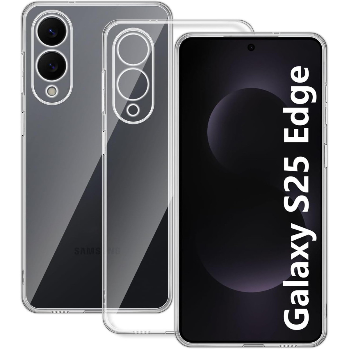 Galaxy S25 Edge Kılıf Lüx Şeffaf Silikon
