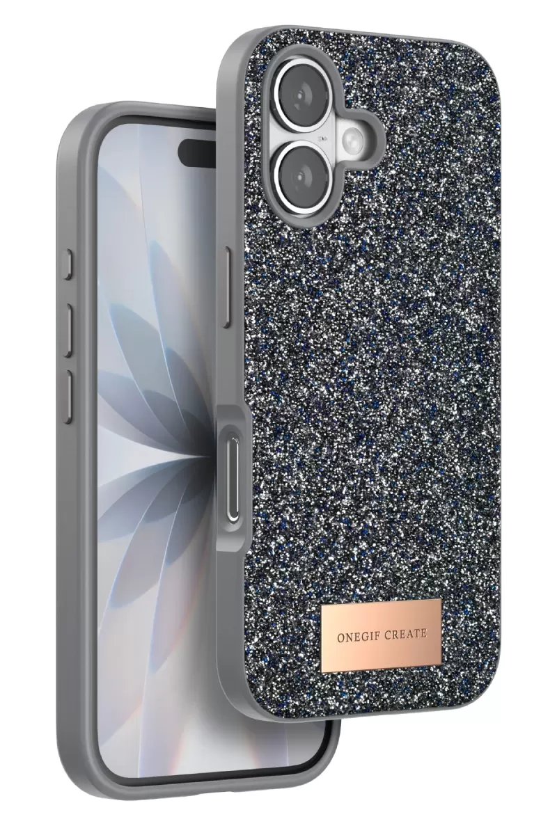 iPhone 17 Bright Simli Kapak - Gümüş