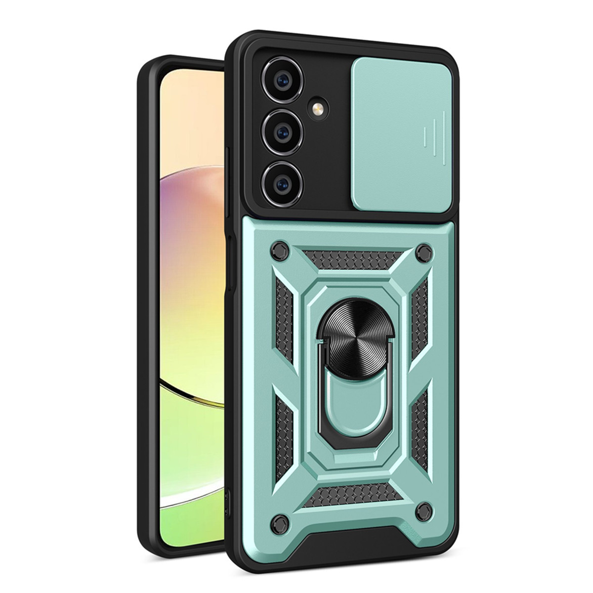 Galaxy A05S Kılıf Pars Lens Yüzüklü Silikon - Yeşil