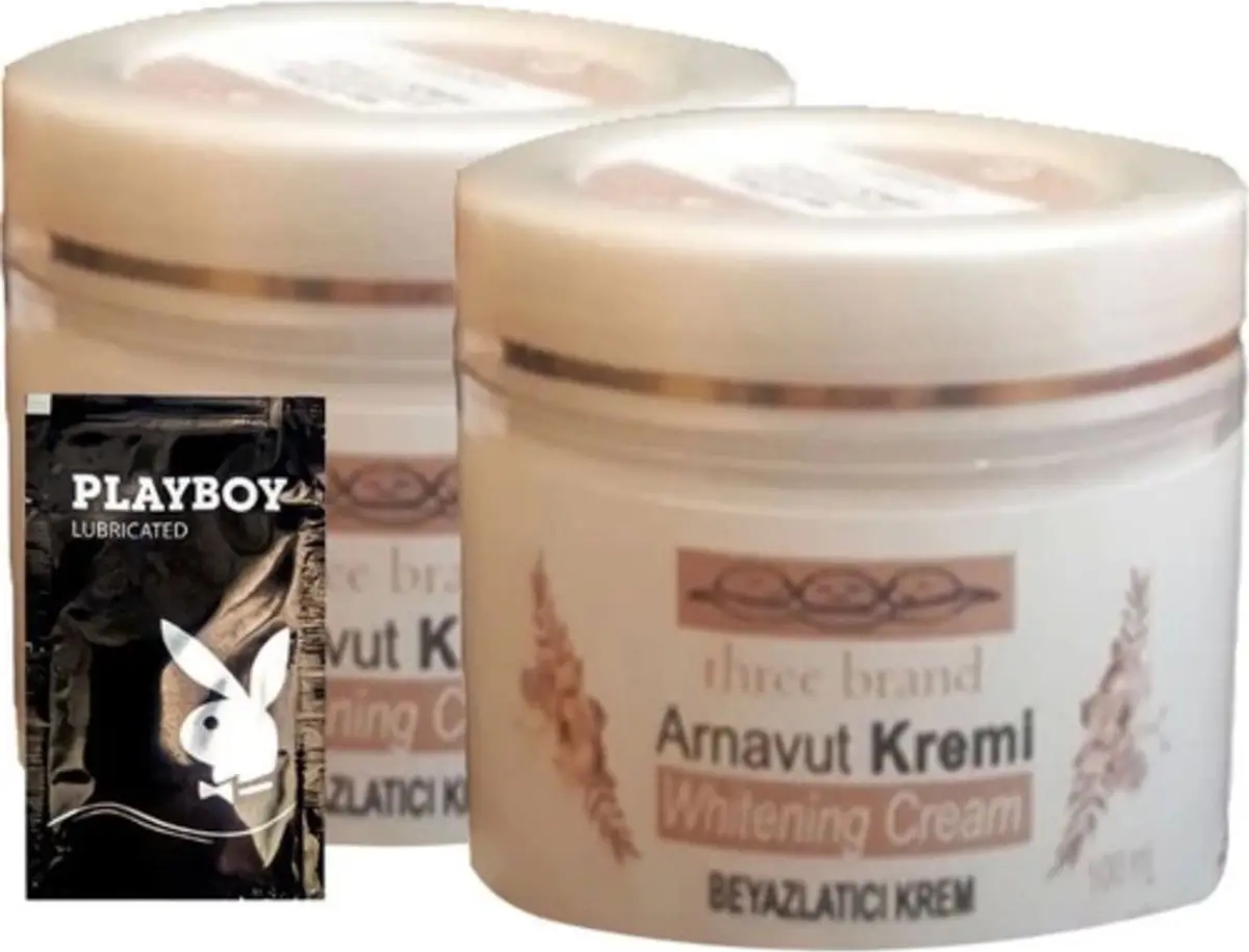 Süper Three Brand Arnavut Kremi 2li Birden Whitening Cream  Kremi 100 ml + 1 Hediye Jel