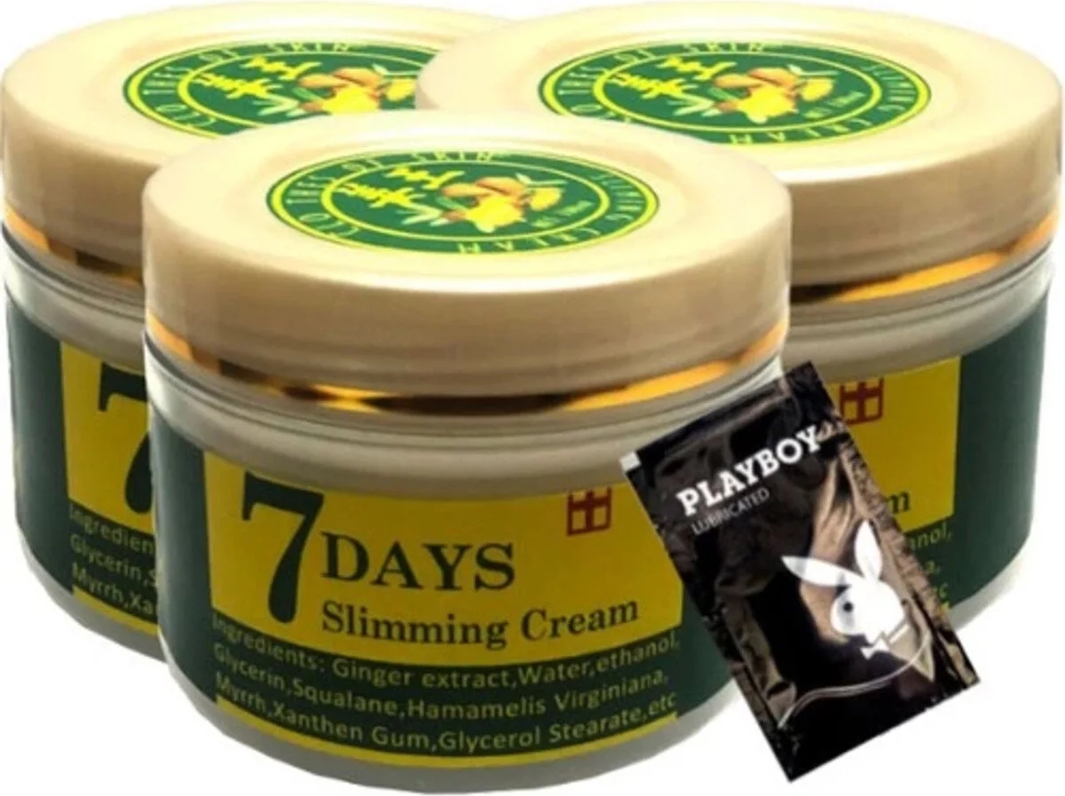 Süper 7 Days Ginger 3 Adet Adet Miracle Slimming Cream Kremi 100 ml + 1 Adet Jel Hediyeli