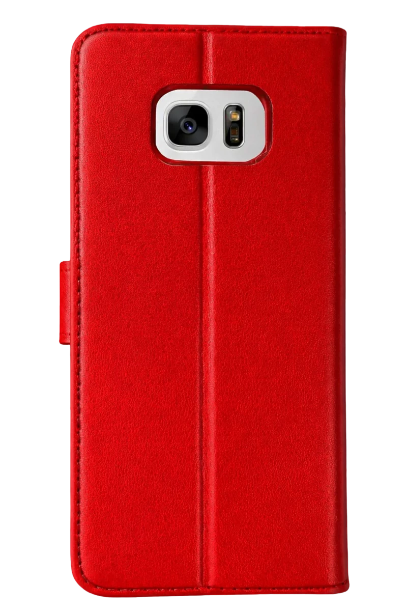 Samsung Galaxy S7 Uyumlu Edge Trend S Plus Kapaklı Kılıf - Kırmızı