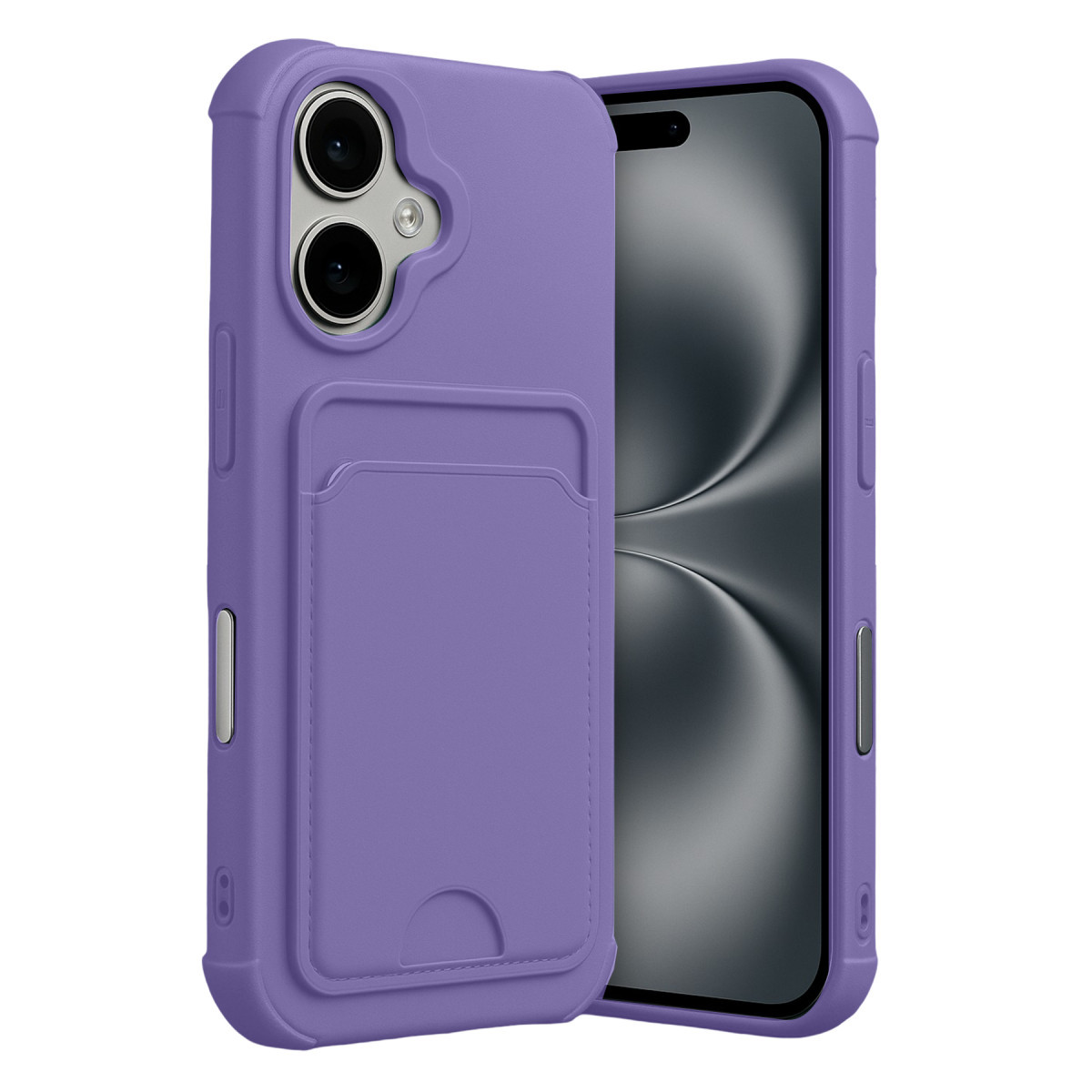 iPhone 17 Kelvin Kartvizitli Silikon - Lila