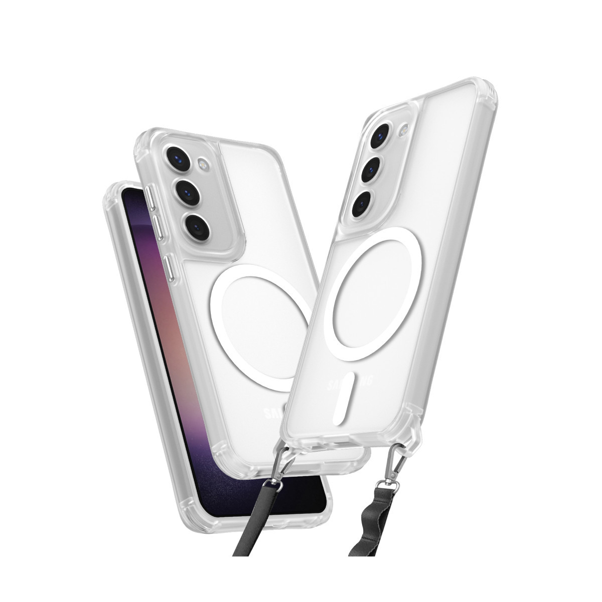 Galaxy S23 Kılıf Enka Magsafe Silikon Kılıf - Şeffaf