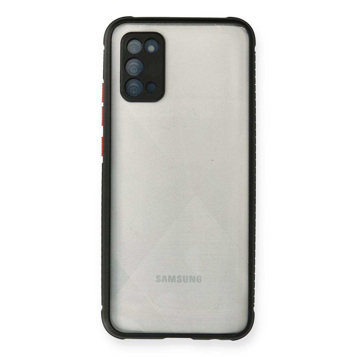 Galaxy A02S Kılıf Miami Şeffaf Silikon - Siyah