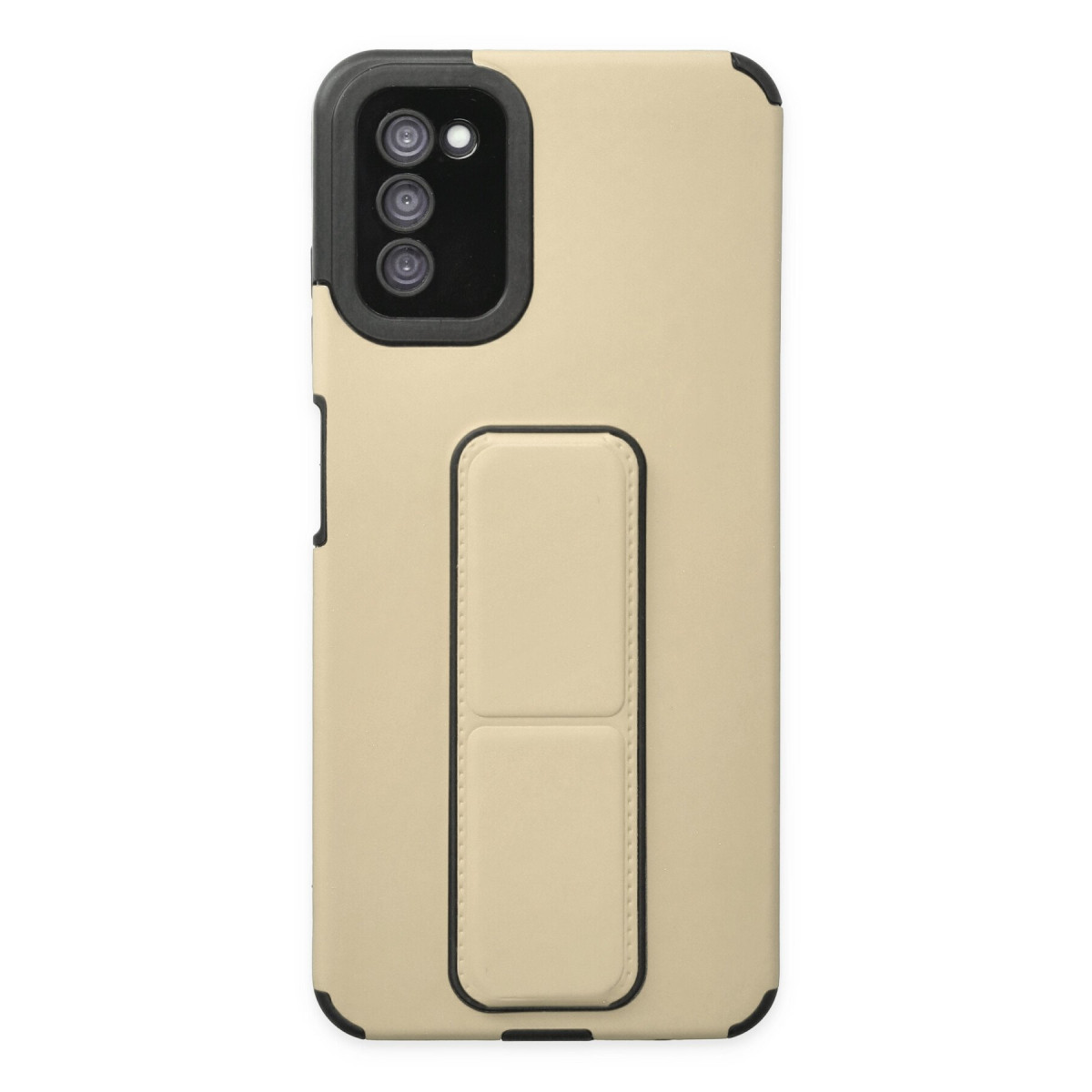 Galaxy A03S Kılıf Mega Standlı Silikon - Gold