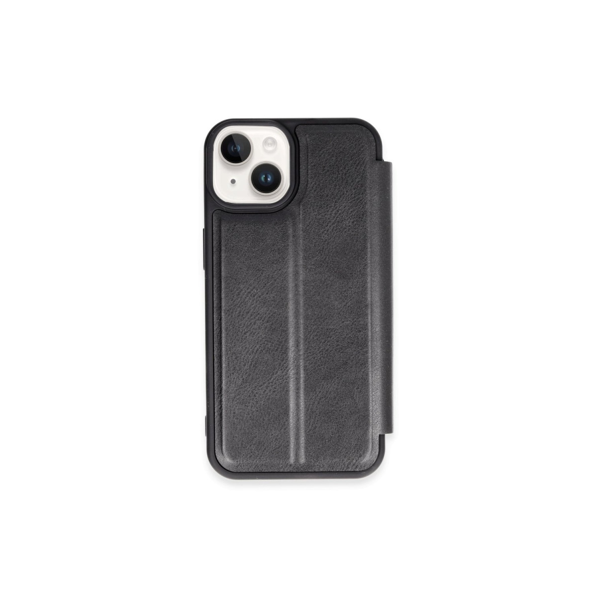 iPhone 15 Kılıf Flip Cover - Siyah