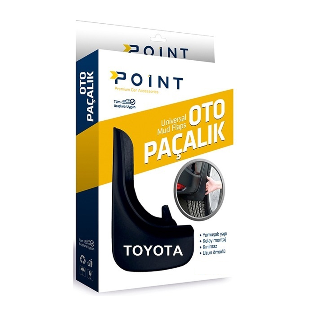 Toyota Paçalık Tozluk Çamurluk Universal Siyah 2'li