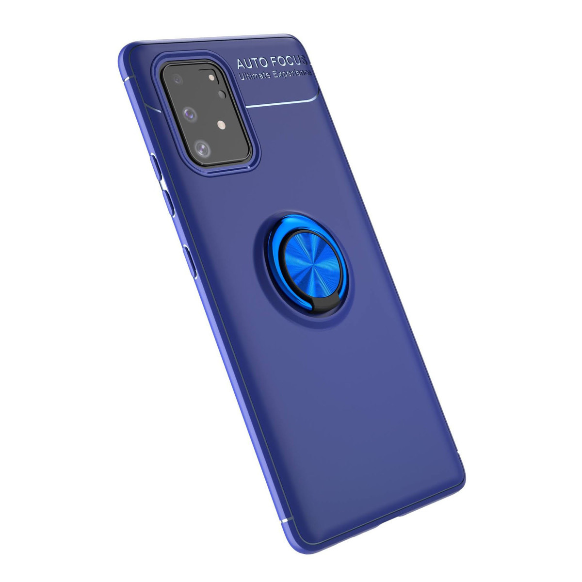 Galaxy A91 / S10 Lite Kılıf Range Yüzüklü Silikon - Mavi