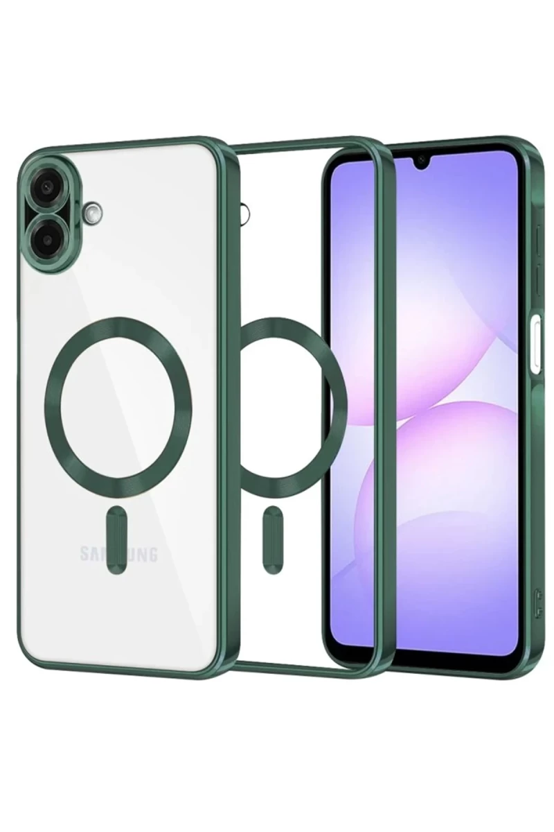 Samsung Galaxy A07 4G Uyumlu Kross Magneticsafe Kapak - Koyu Yeşil