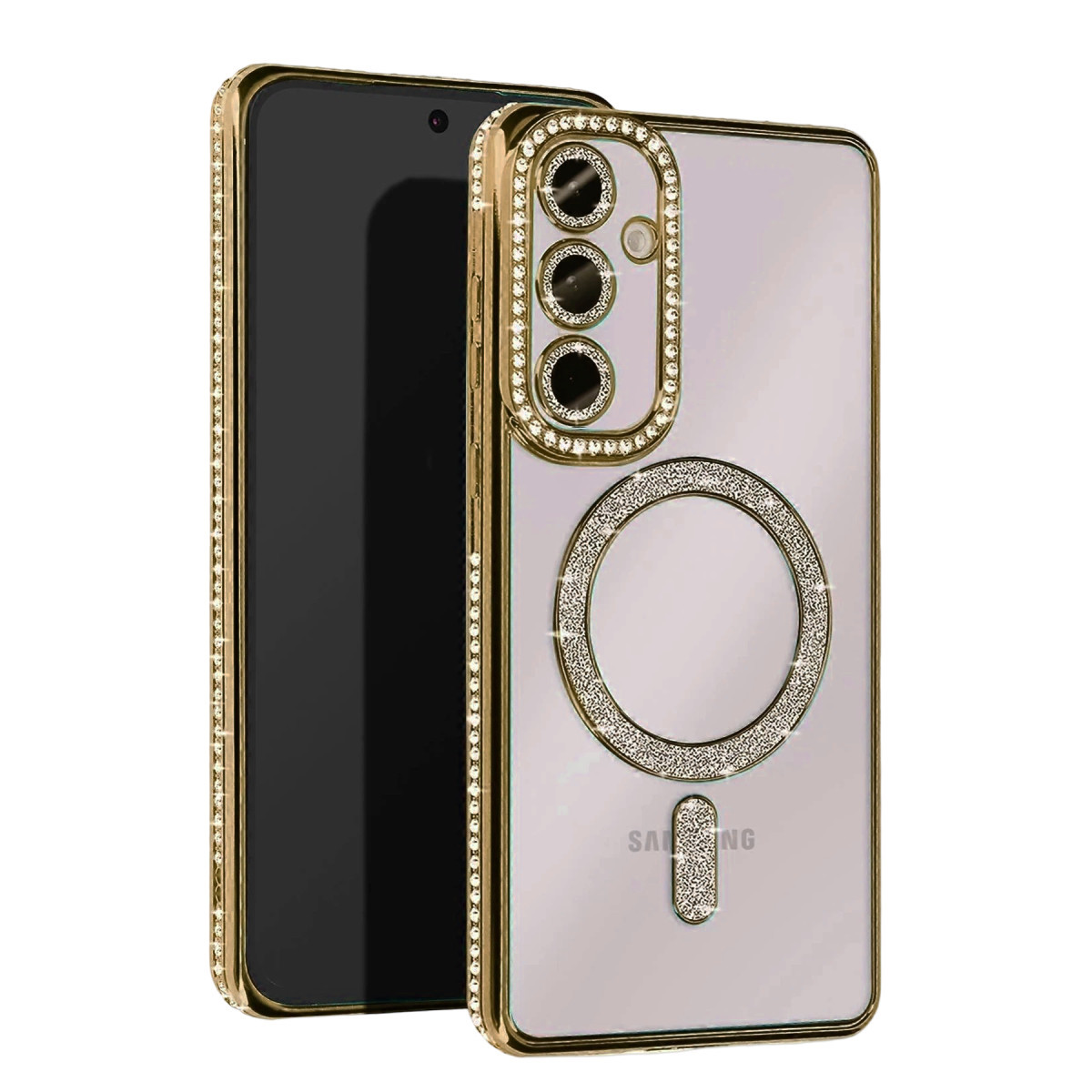 Galaxy S25 FE Joke Simli Magneticsafe Kılıf - Gold