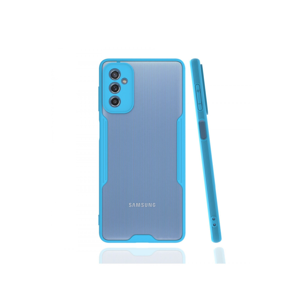 Galaxy M52 5G Kılıf Platin Silikon - Mavi