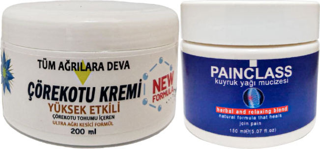 2 Adet Çörek Otu Kremi Xl Box Büyük Boy White 200 ml + 150 ml Painclass Kuyruk Yağı Kremi / Vücut Fıtıkagrilarina