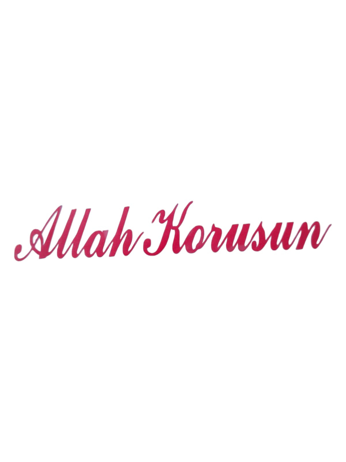 Allah Korusun Yazılı Oto Sticker Kırmızı 14x3cm