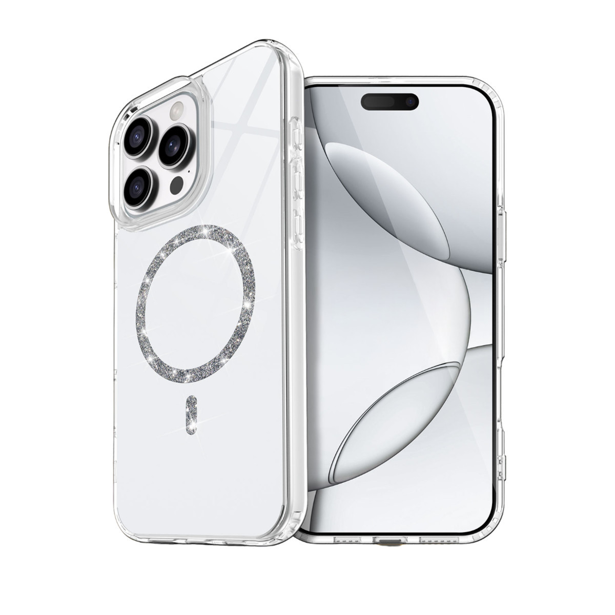 iPhone 14 Pro Max Live Diamond Magsafe Kapak - Şeffaf