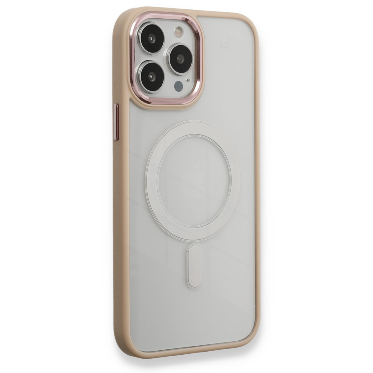 iPhone 13 Pro Kılıf Room Magneticsafe Silikon - Pudra