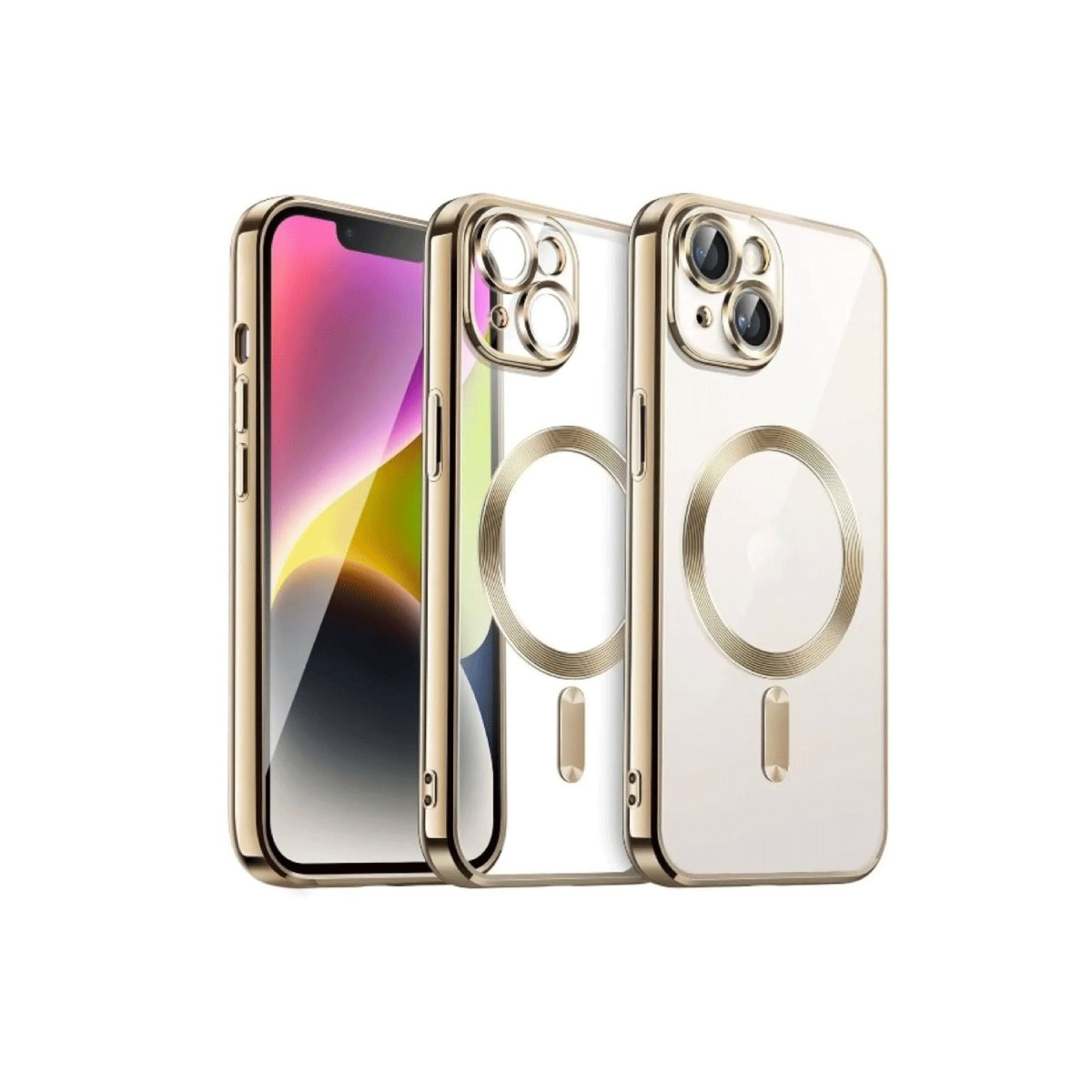 iPhone 15 Kılıf Kross Magneticsafe Kapak - Gold